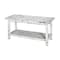 Alaterre Furniture Country Cottage Coat Hooks and Bench Set, White Antique Finish ACCA0304WA - alternate 9